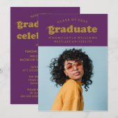 DIPLÔME RÉTRO MODERNE | INVITATION À LA DIPLÔME (Devant / Derrière)