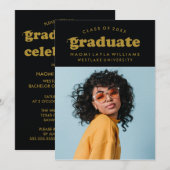 DIPLÔME RÉTRO MODERNE | INVITATION À LA DIPLÔME (Devant / Derrière)