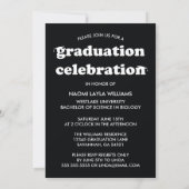 DIPLÔME RÉTRO MODERNE | INVITATION À LA DIPLÔME (Dos)