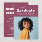 DIPLÔME RÉTRO MODERNE | INVITATION À LA DIPLÔME (Devant / Derrière)