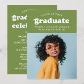 DIPLÔME RÉTRO MODERNE | INVITATION À LA DIPLÔME (Devant / Derrière)