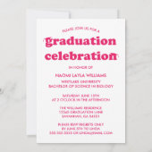 DIPLÔME RÉTRO MODERNE | INVITATION À LA DIPLÔME (Dos)
