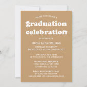 DIPLÔME RÉTRO MODERNE | INVITATION À LA DIPLÔME (Dos)