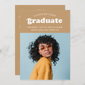 DIPLÔME RÉTRO MODERNE | INVITATION À LA DIPLÔME (Devant / Derrière)