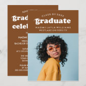 DIPLÔME RÉTRO MODERNE | INVITATION À LA DIPLÔME (Devant / Derrière)