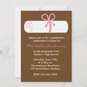 Diplôme rose Fête Invitations (Devant)