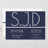 Diplôme S.J.D. Partie de graduation Invitation (Devant / Derrière)