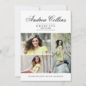 Diplômé simple et élégant, Faire-part de diplôme (Devant)