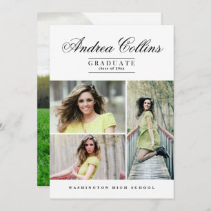 Diplômé simple et élégant, Faire-part de diplôme