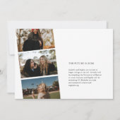 Diplômés modernes multi-photo Faire-part de deuxiè (Dos)