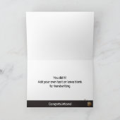 Diplômes sur votre carte noire et or (Intérieur)