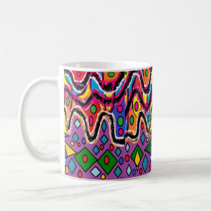 Dippy Hippy Retro schilderstijl Koffiemok