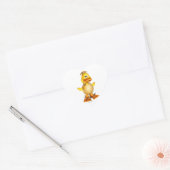 Dippy the Duckling Heart-Shaped Stickers (Enveloppe)