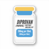 Diprovan Propofol Injectieflacon Sticker (Voorkant)