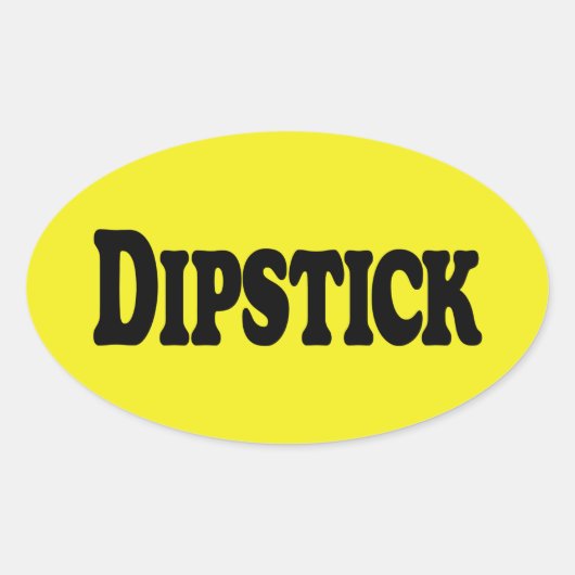 Dipstick Ovale Sticker (Voorkant)