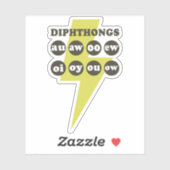 Dipthongs Engels leren met phonics Sticker (Vel)