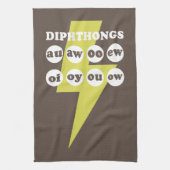 Dipthongs Engels leren met phonics Theedoek (Verticaal)