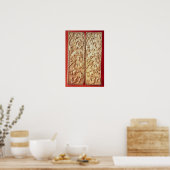 Diptych met een leeuwenjachtscène poster (Keuken)