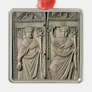 Diptych of Boethius Consul in 487 AD Metalen Ornament