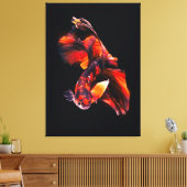 diptych van een bettavis die zwemt canvas afdruk (Insitu (Woonkamer))