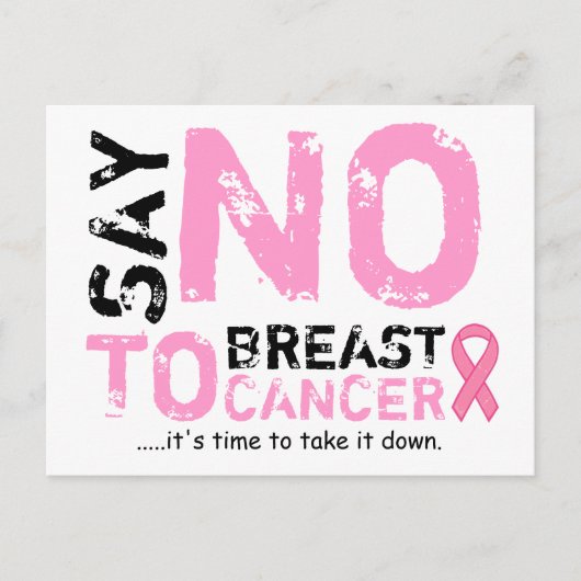dire non à la carte postale cancer du sein (Devant)