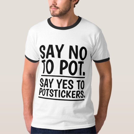 DIRE NON AU POT, T-shirts Anti-Marijuana (Devant)