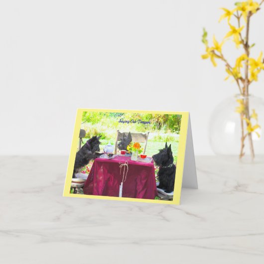 Dire notre carte de prières (Fleur jaune)