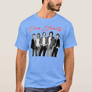 Dire Straits Retro Vervaagd Stijl Ventilator Ontwe T-shirt