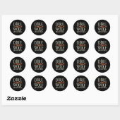 Dire Wolf Whisperer Grunge Ronde Sticker (Vel)