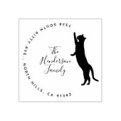 Dirección de devolución mínima de familia de gato 	rubberstempel (Afrduk)