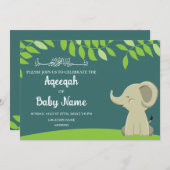 Direct bewerkbare Baby Aqeeqah Invitation Kaart (Voorkant / Achterkant)