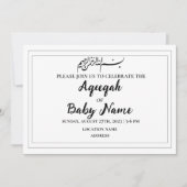 Direct bewerkbare Neutral Aqeeqah Invitation Kaart (Voorkant)