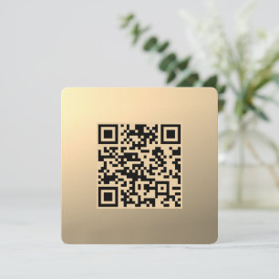 Direct bewerkbare QR-code Sjabloon   Faux Gold