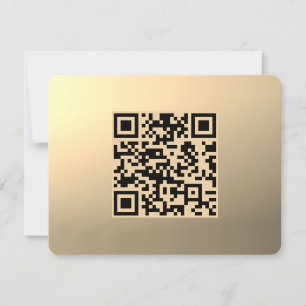 Direct bewerkbare QR-code Sjabloon Faux Gold