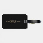 Direct bewerkbare QR-code Sjabloon | Faux Gold Bagagelabel (Achterkant horizontaal)