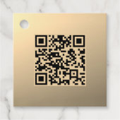 Direct bewerkbare QR-code Sjabloon | Faux Gold Bedankjes Labels (Voorkant)