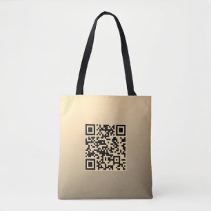 Direct bewerkbare QR-code Sjabloon Faux Gold Draagtas