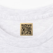 Direct bewerkbare QR-code Sjabloon | Faux Gold Labels (Aangebracht)
