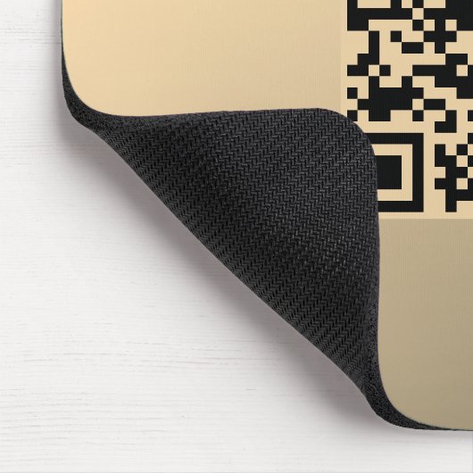 Direct bewerkbare QR-code Sjabloon | Faux Gold Muismat (Hoek)