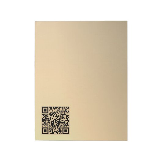 Direct bewerkbare QR-code Sjabloon | Faux Gold Notitieblok (Gedraaid)