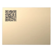 Direct bewerkbare QR-code Sjabloon | Faux Gold Notitieblok (Voorkant)