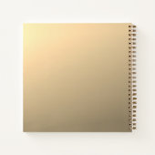 Direct bewerkbare QR-code Sjabloon | Faux Gold Notitieboek (Achterkant)