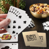 Direct bewerkbare QR-code Sjabloon | Faux Gold Pokerkaarten (Insitu)