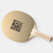 Direct bewerkbare QR-code Sjabloon | Faux Gold Tafeltennisbatje (Zijkant)