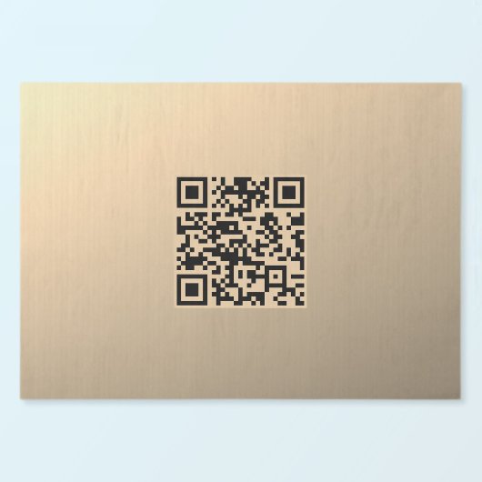 Direct bewerkbare QR-code Sjabloon | Faux Gold Tissuepapier
