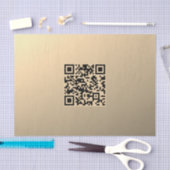 Direct bewerkbare QR-code Sjabloon | Faux Gold Tissuepapier (Craft)