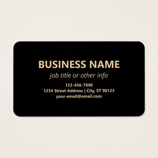 Direct bewerkbare QR-code Sjabloon | Faux Gold Visitekaartje (Achterkant)