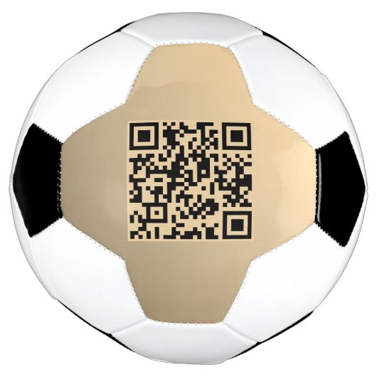 Direct bewerkbare QR-code Sjabloon | Faux Gold Voetbal (Gedraaid)