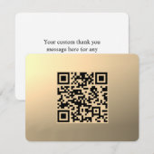 Direct bewerkbare QR-code sjabloon | Nep goud (Voorkant / Achterkant)