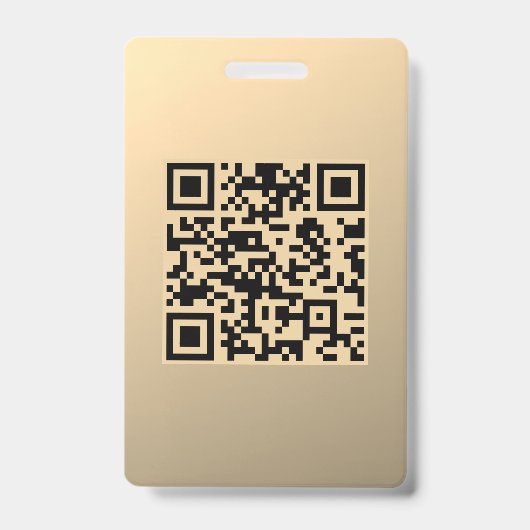 Direct Bewerkbare QR-code Sjabloon | Nep Goud Badge (Voorzijde)